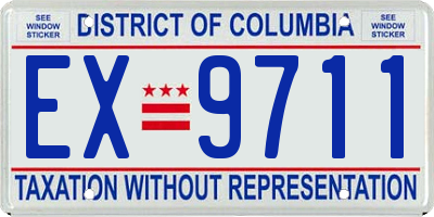 DC license plate EX9711
