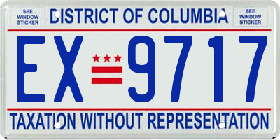 DC license plate EX9717