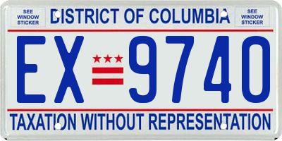 DC license plate EX9740