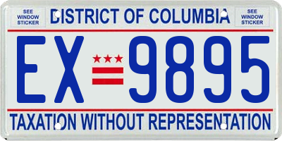 DC license plate EX9895