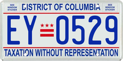 DC license plate EY0529