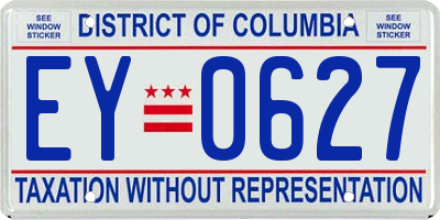 DC license plate EY0627