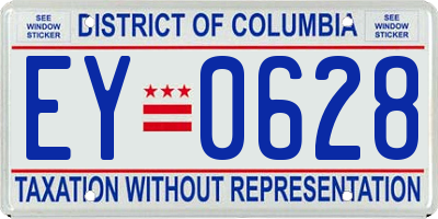 DC license plate EY0628