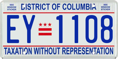 DC license plate EY1108