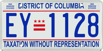 DC license plate EY1128