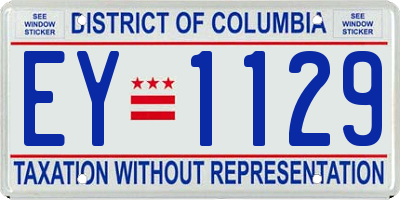 DC license plate EY1129