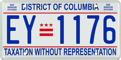 DC license plate EY1176