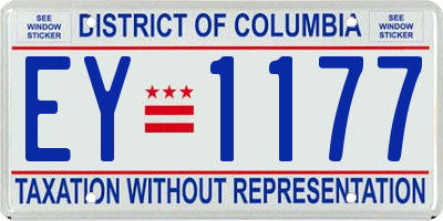 DC license plate EY1177