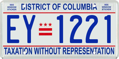 DC license plate EY1221