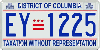 DC license plate EY1225