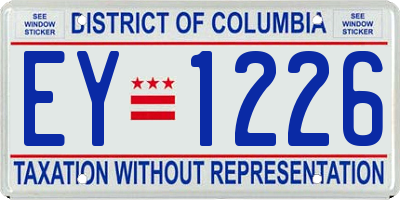 DC license plate EY1226