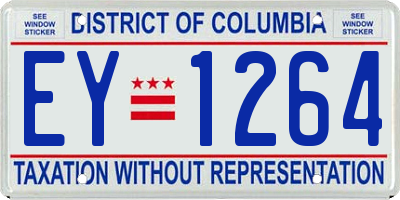 DC license plate EY1264