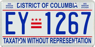 DC license plate EY1267