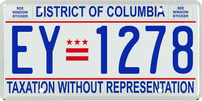 DC license plate EY1278