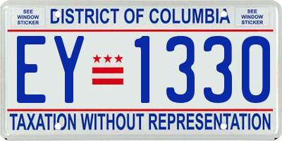 DC license plate EY1330