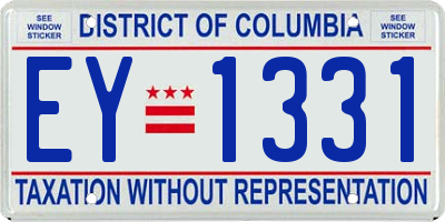 DC license plate EY1331