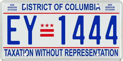 DC license plate EY1444