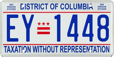 DC license plate EY1448