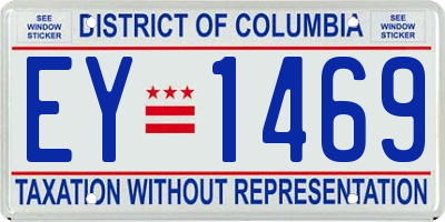 DC license plate EY1469