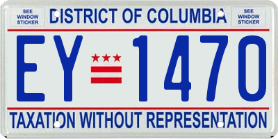 DC license plate EY1470