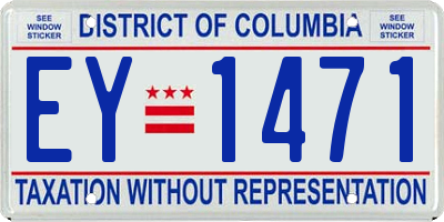 DC license plate EY1471