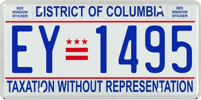 DC license plate EY1495