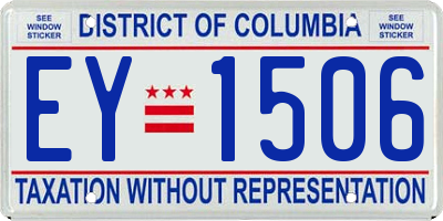 DC license plate EY1506