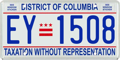 DC license plate EY1508