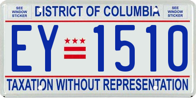 DC license plate EY1510