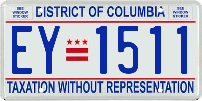 DC license plate EY1511