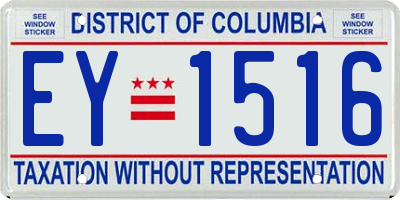 DC license plate EY1516