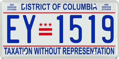 DC license plate EY1519