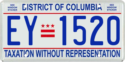 DC license plate EY1520