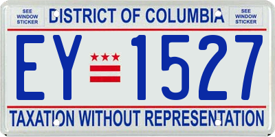 DC license plate EY1527