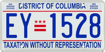 DC license plate EY1528