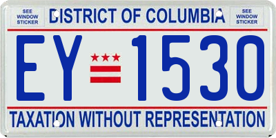 DC license plate EY1530