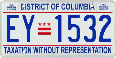 DC license plate EY1532