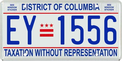 DC license plate EY1556