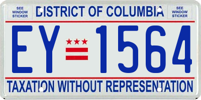 DC license plate EY1564