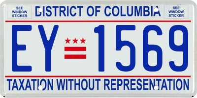 DC license plate EY1569