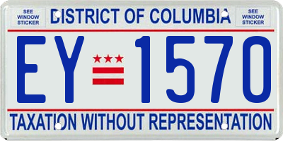 DC license plate EY1570