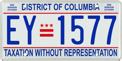 DC license plate EY1577