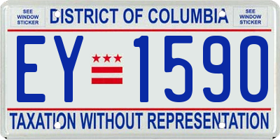 DC license plate EY1590