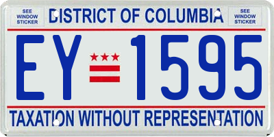 DC license plate EY1595