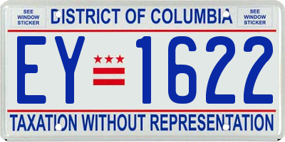 DC license plate EY1622