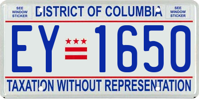 DC license plate EY1650