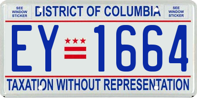DC license plate EY1664