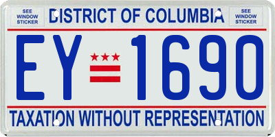 DC license plate EY1690