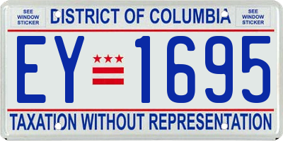 DC license plate EY1695