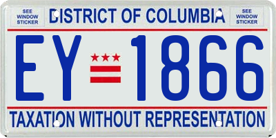 DC license plate EY1866